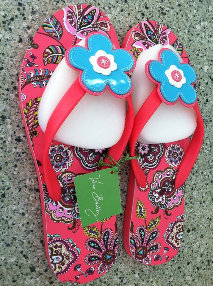 Sandalias chanclas Vera Bradley Call Me flor coral talla grande Foto 1 de 1