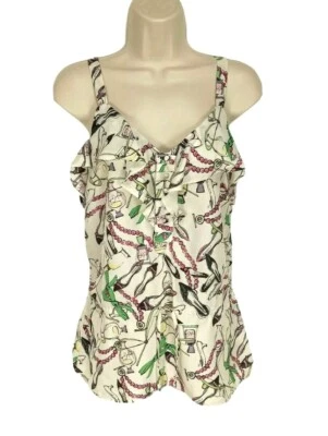 Lauren Conrad Floral Spaghettis Strap Basic Tank Pullover Blouse Women Size XS - Image 1 of 4