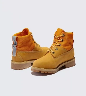 Timberland Botas Unisex Talla 4 Niños IMPERMEABLE LUZ DE CORRER BOTA TRIGO NOBUCK Foto 1 de 4