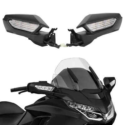 Matte Black Rearview Mirrors LED Turn Signal For Honda Goldwing GL 1800 18-25 US - Image 1 of 4