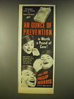 1945 Philip Morris Cigarettes Ad - An ounce of prevention