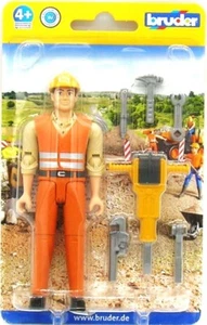 Bruder 60020 Construction Worker w/ Accessories NEW - Picture 1 of 1
