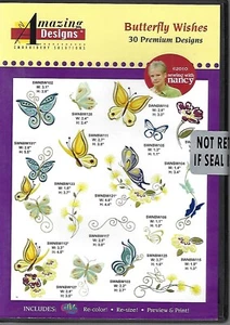 Amazing Designs - Butterfly Wishes (CD-ROM) New - Picture 1 of 2