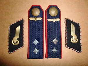 DDR SBZ KVP DR Konvolut Reichsbahn-Schulterstücke Russenbretter Kragenspiegel - Bild 1 von 4