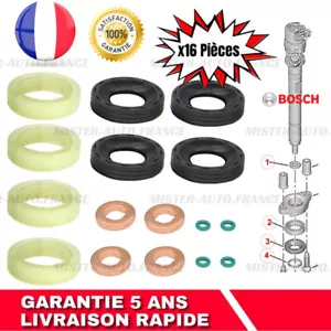 KIT JOINT INJECTEUR 1.6 HDI COMPATIBLE✅PEUGEOT 206 207 307 308 407 CITROEN BOSCH - Imagen 1 de 5