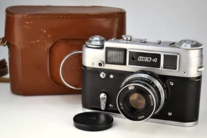 ¡TOTALMENTE REPARADO! Cámara RF SOVIÉTICA URSS "FED 4" + LENTE Industar-61 f2.8/52 M39 (2) - Imagen 1 de 8