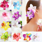 5x Orchid Flower HairClip Slide Grip Wedding Bridesmaid Prom Ball Vintage Pinup-