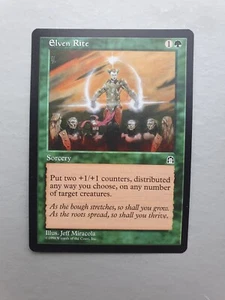 Elven Rite , MTG Stronghold (1998). Uncommon Green Sorcery NM - Picture 1 of 2