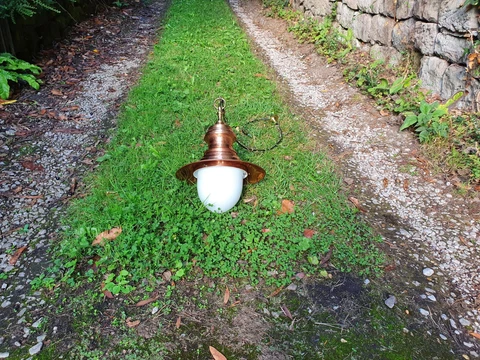 Copper Victorian style hanging station lamp/light/lantern porch hallway indoor Cover