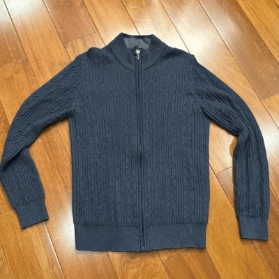 IKE Behar Men’s Cable knit Baby Alpeca Blended Sweater Cardigan size S - Image 1 of 4