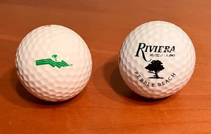 Two (2) Riviera Hotel & Casino Las Vegas Pebble Beach Co-Branded Logo Golf Balls - Picture 1 of 7