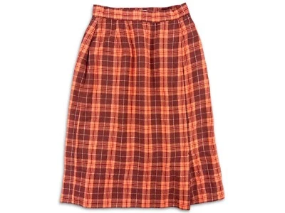 Винтажная шерстяная клетчатая трапециевидная юбка 1950-х Jantzen размер 25 дюймов секретарь - Изображение 1 из 4