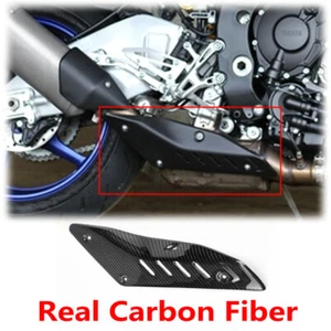 For 2016 - 2021 Yamaha MT10 MT-10 Carbon Fiber Exhaust Heat Shield - Twill Weave - Picture 1 of 7