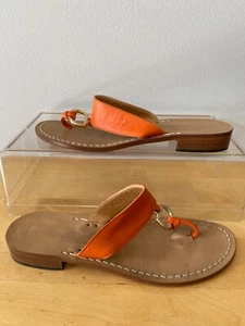 AMEDEO CANFORA DAMEN ORANGE ZEHENSANDALEN GRÖSSE 8-8,5 - Bild 1 von 5