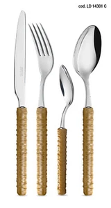NEVA NATURAL INSPIRATION serie RATTAN posate tavola set 24pz colore A SCELTA - Imagen 1 de 6