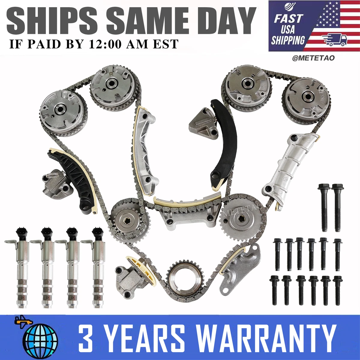 Timing Chain Kit For 2006-2017 GM 3.6L 24V Engines (Buick, Chevy, Cadillac, Saab, Suzuki)