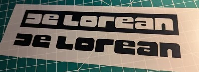 PACK DE 2 CALCOMANÍAS VINÍLICAS DELOREAN DMC LOGO ELIGE TU COLOR Foto 1 de 3