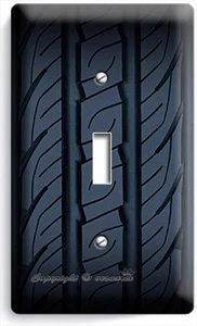 SPORT RACING CAR TRUCK TIRE 1 GANG LIGHT SWITCH WALL PLATE MAN CAVE GARAGE DECOR - Picture 1 of 1