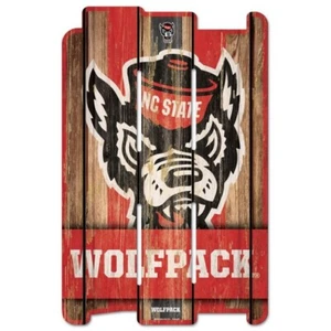 NC State Wolfpack NCAA 17" x 11" Wood Decorative Indoor Sign Wincraft - Picture 1 of 1