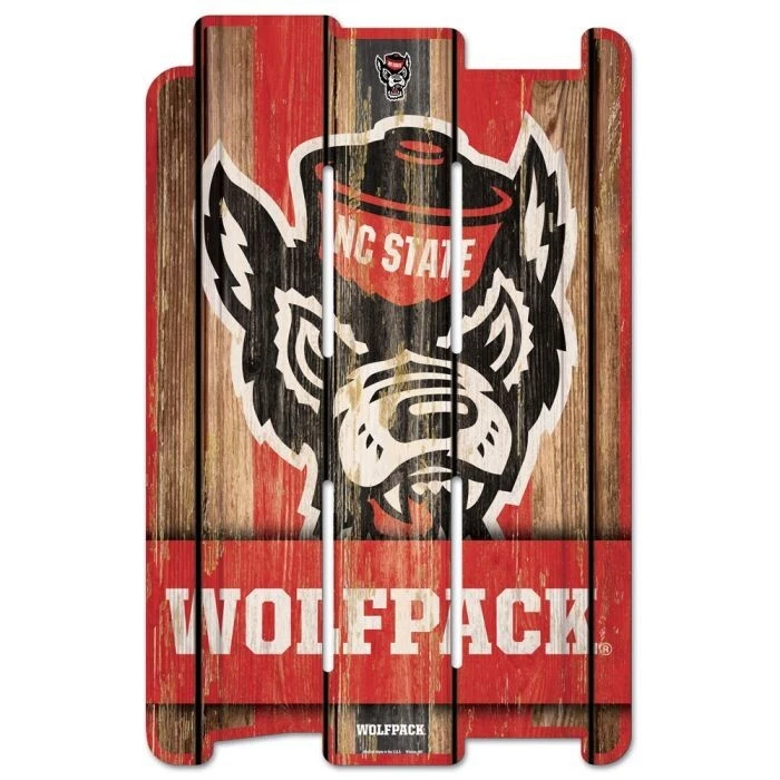 NC State Wolfpack NCAA 17" x 11" Wood Decorative Indoor Sign Wincraft - Image 1 of 1
