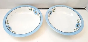 Fruttiera vintage Rosenthal Donatello 5,25" lotto di 2 dipinte blu floreale - Foto 1 di 3