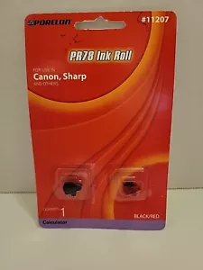PORELON #11207 PR78 CALCULATOR INK ROLLS BLACK RED For CANON SHARP - Picture 1 of 6