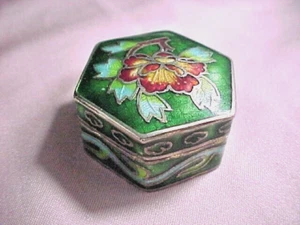Emaille Cloisonne Schnupftabakdose - Bild 1 von 6