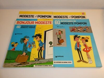 LOT MODESTE ET POMPON COLLECTION COTE D'OR + TOMES 1/2 (Reeditions  / Franquin) - Photo 1/4