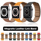For Apple Watch Leather Link Band Strap iWatch Series 7 6 5 4 3 SE 40/44/41/45mm