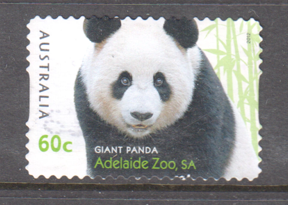 Australia 2012 ZOOS GIANT PANDA Adelaide Zoo S.A. fine used self adhesive stamp. - Image 1 of 1