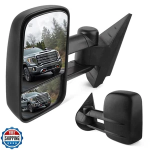 DWVO Towing Mirrors Compatible with 2007-2014 Chevy Silverado GMC Sierra 1500 - Picture 1 of 5