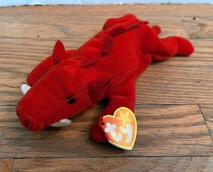 Peluche Ty Beanie Babies Grunt cinghiale rosso rasoio bambola peluche vintage nuovo con etichette - Foto 1 di 2