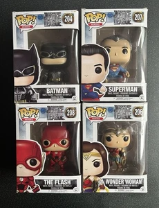 Justice League Funko Pop! Batman, Superman, Wonder Woman & The Flash Figures - Picture 1 of 5