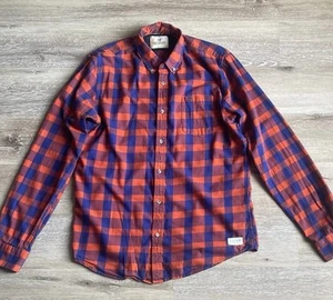 Scotch & Soda Herren Karo Button-Down Hemd Large Baumwolle rot blau kariert Kragen - Bild 1 von 9