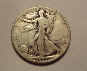 1923 S WALKING LIBERTY HALF DOLLAR,   VERY GOOD-FINE CONDITION, NICE CIRC COIN - Picture 1 of 2