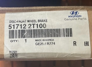 Genuine Front Disc Brake Rotor 517122T100 320mm (Fits i40 Kona Sportage) - Picture 1 of 2
