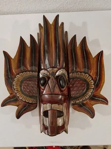 Holzskulptur Holzmaske Ceylon Sri Lanka Ende 20. Jahrhundert Kolam Maske - Bild 1 von 11