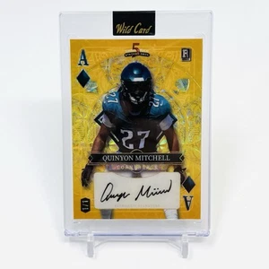 2024 Wild Card 5 Card Draw Stacked Deck Quinyon Mitchell Rookie Auto Gold #D 1/1 - Bild 1 von 2