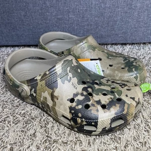 Crocs Veil Comfort Classic Clogs Mens Size 7/Womens Size 9 Camo Green NEW - Picture 1 of 8