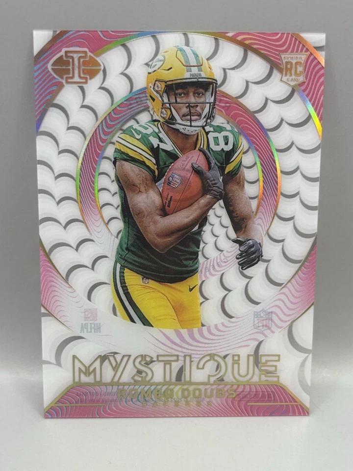2022 ROMEO DOUBS #d/399 RC PANINI ILLUSIONS #M-37 MYSTIQUE PINK ROOKIE Packers - Image 1 of 3