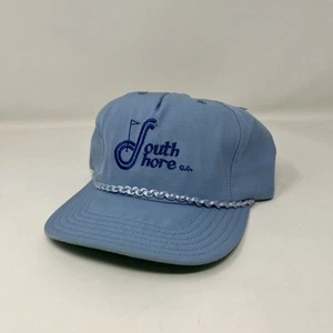 Vintage South Shore Country Club Snapback Hat Cap Blue Golf VTG 90s New Era - Picture 1 of 6