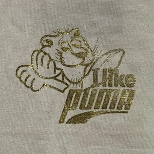 Y2K I Like Puma Baby Puppe T-Shirt Größe L Neu Mit Etikett Vintage 2000er Gold - Bild 1 von 4
