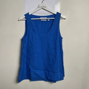 Country Road Organic French Linen Top Size 6 Blue Tank Sleeveless Solid - Bild 1 von 12