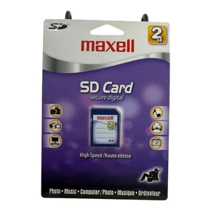 Tarjeta Maxell SD 2 GB - Tarjeta de memoria de almacenamiento digital seguro 2 GB cámara digital - Imagen 1 de 2