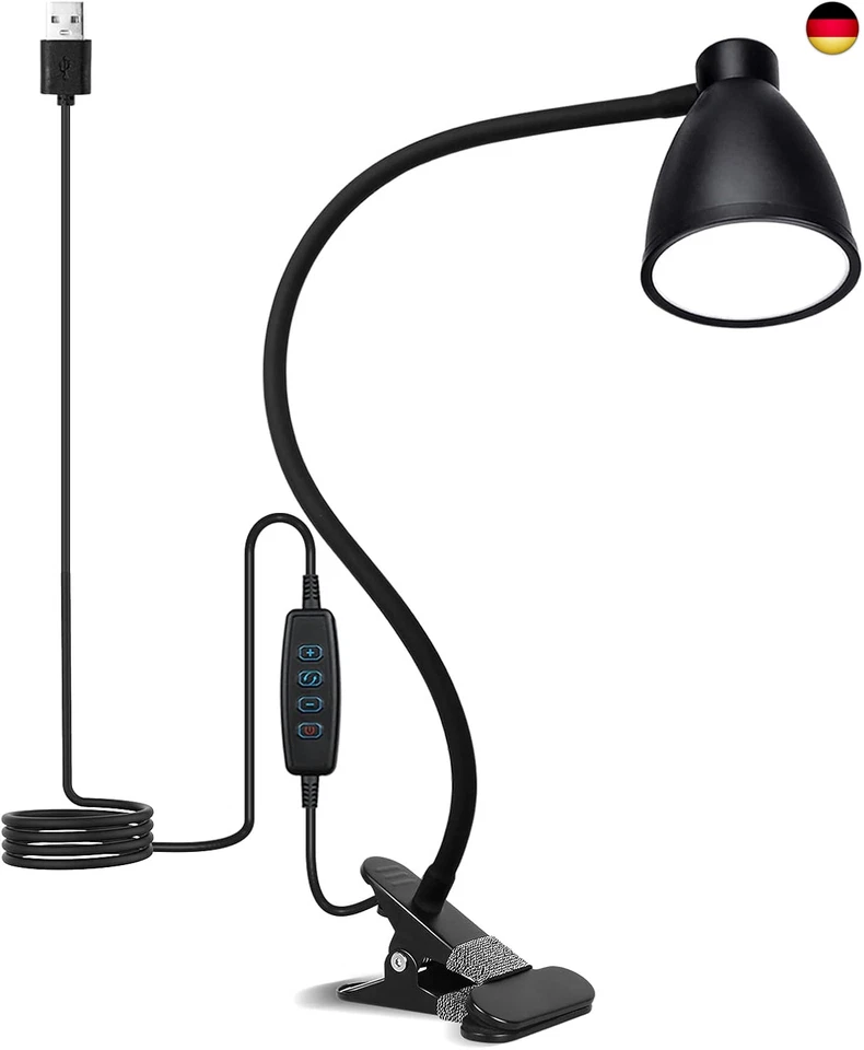 Semlos 38 LED Clip-on-Licht USB-Schreibtischleuchte Leselampe für...