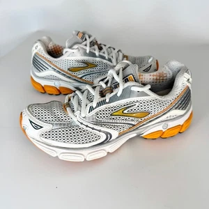 Brooks Ghost 3 3 Running Sneakers Shoes White Orange 1200711B831 Women 8 - Picture 1 of 13