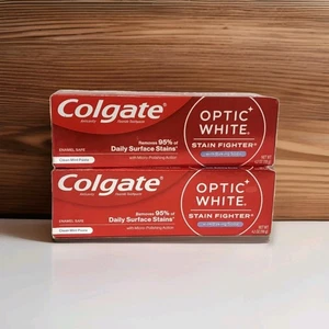 Colgate Optic White Stain Fighter Mint Toothpaste w/Baking Soda, 4.2oz | 2 Pack - Picture 1 of 1