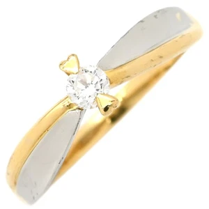 Ring Ring Diamant Kombiring 18K Gelbgold Pt900 Diamant Gelb G - Bild 1 von 7