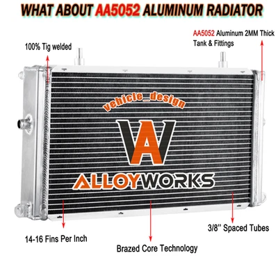 Fit 1998~2003 1999 2000 Jaguar XJR XKR Vanden Plas 4.0L 3 Row Radiator Aluminum. - Image 1 of 4