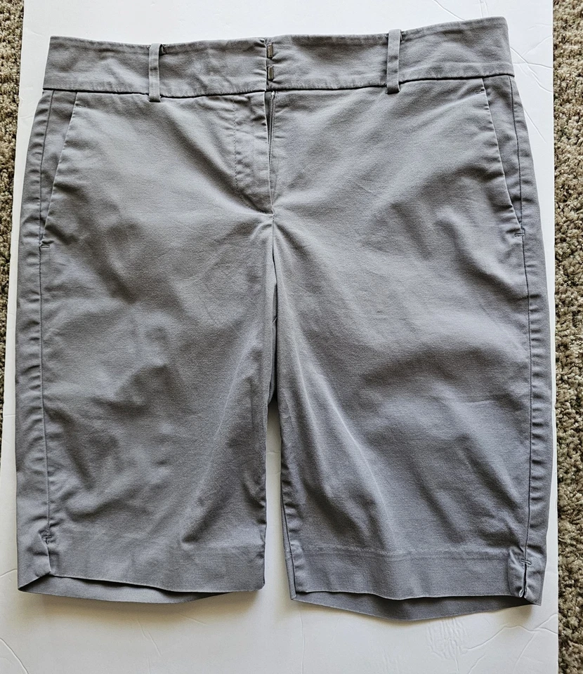 Ann Taylor Boardwalk 短裤 8 码灰色中腰 — 第 1/4 张图片